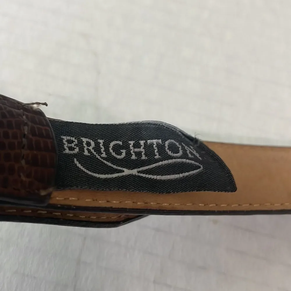 Brighton belt size M/L 32 brown with metal accents